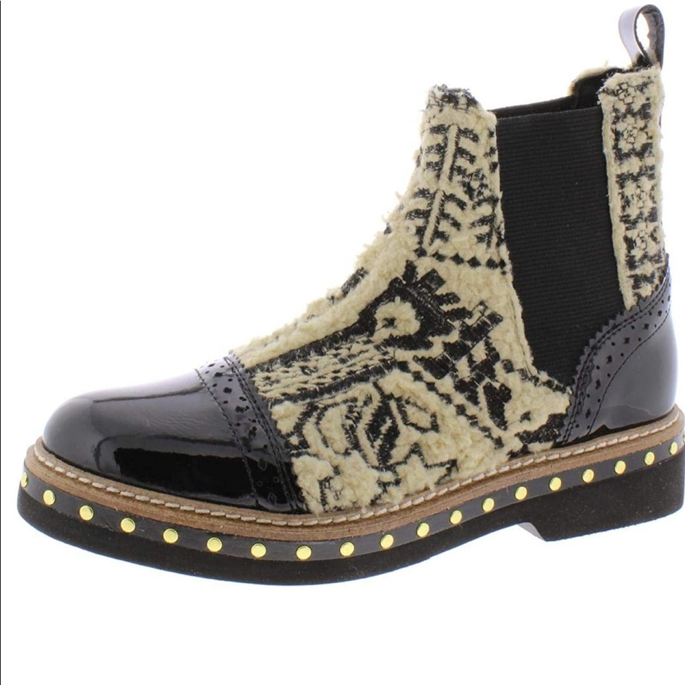 Free People textile Chelsea boots